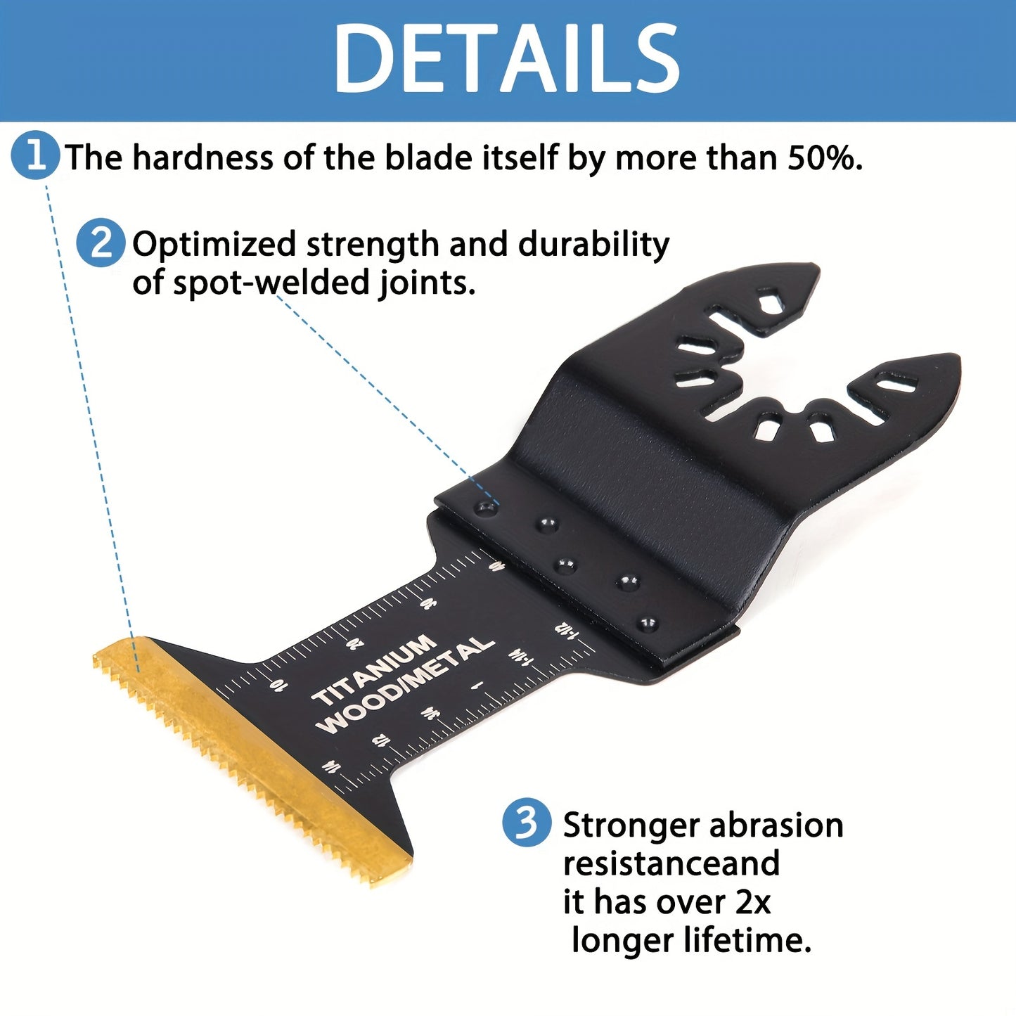 97-delars set med oscillerande sågblad: Multiverktyg för trä- och metallskärning, bimetallsågblad + sandpapper och snabbkopplingssågblad - Passar Dewalt, Ryobi, Milwaukee, Rockwell, Fein, Makita