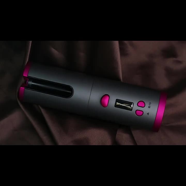 5 värmeinställningar, automatisk böjning för läckert hår - Keramisk, skållningsfri, trasselfri, snabbladdningsbart USB-litiumbatteri - Perfekt för styling, speciella tillfällen och som en elegant present med lyxig presentask inkluderad
