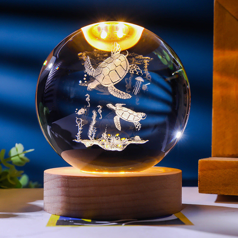 Stjärnhimmel 3D Mikro Landskap Kristallkula Hem Skrivbord Kreativ Interiör Snideri Vit Kristallkula Ornament Hantverk Presentprodukt