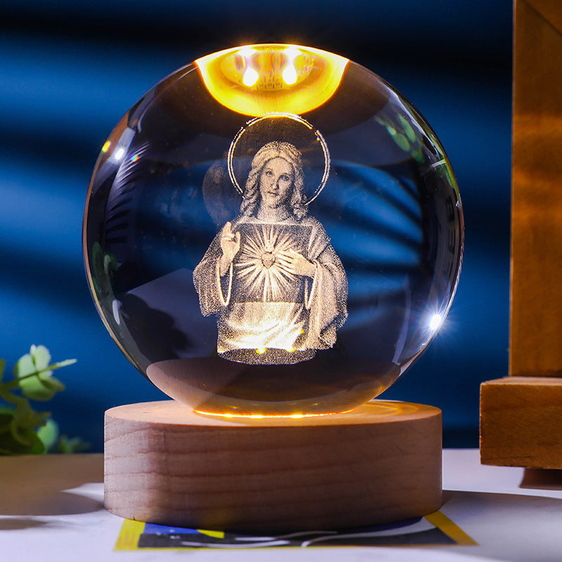 Stjärnhimmel 3D Mikro Landskap Kristallkula Hem Skrivbord Kreativ Interiör Snideri Vit Kristallkula Ornament Hantverk Presentprodukt