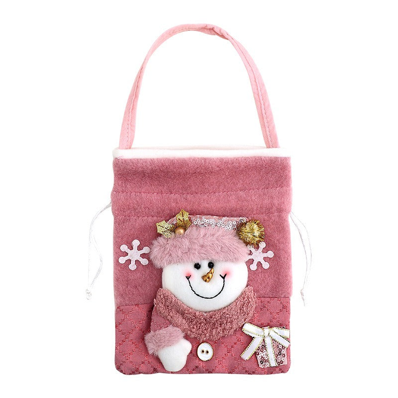 Julklappspåse, rosa glitterpresentpåse.