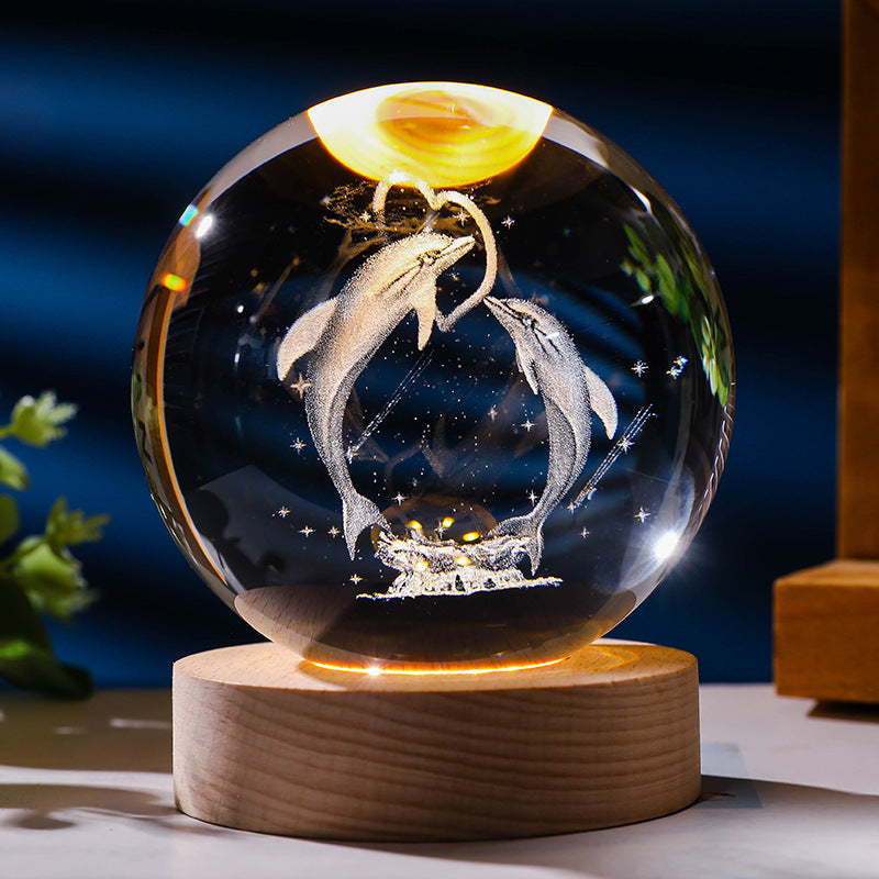 Stjärnhimmel 3D Mikro Landskap Kristallkula Hem Skrivbord Kreativ Interiör Snideri Vit Kristallkula Ornament Hantverk Presentprodukt