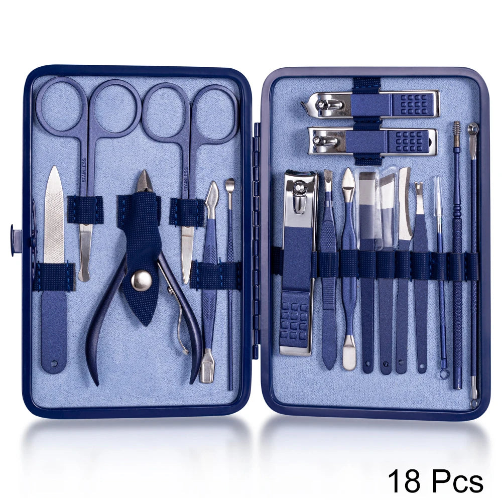 7-23 Delar Professionella nagel pedikyr saxar, rostfritt stål.