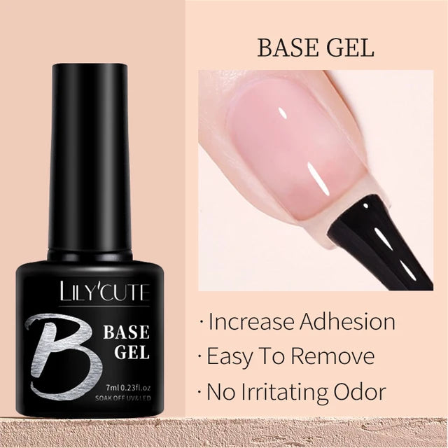 LILYCUTE 7ML Färgglad Gel Nagellack 129 Färger Långvarig För Manikyr Semi Permanent Base Top Coat Nail Art UV Gel Lack
