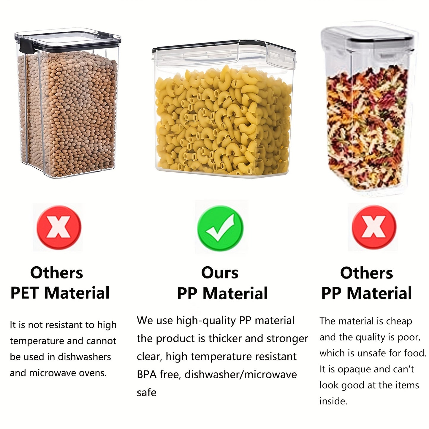 För husbilsorganisation! 4/8/10 st lufttäta matförvaringsbehållare med lock, BPA-fria plastbehållare för kök och skafferi för organisation av flingor, mjöl, socker, lämpliga husbil/husvagn