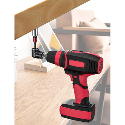 4 delar/set, slagkraftiga elhandverktyg, hylsnyckeladapter förlängningssats, 1/4" 3/8" 1/2" sexkantsborr, mutterdragare, bitssats + 105 graders vinkelmejsel, förlängningsskruvmejsel, borrtillbehör