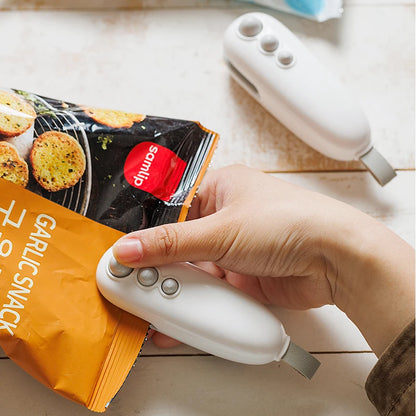 Handhållen mini påsförslutare