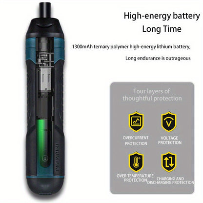 3,6V litiumbatteri sladdlös skruvmejsel Sladdlös elektrisk skruvmejselsats Elskruvmejsel 4 momentinställningar