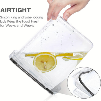 För husbilsorganisation! 4/8/10 st lufttäta matförvaringsbehållare med lock, BPA-fria plastbehållare för kök och skafferi för organisation av flingor, mjöl, socker, lämpliga husbil/husvagn