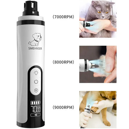 Elektrisk nageltrimmer för husdjur.