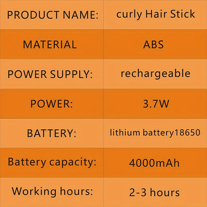 5 värmeinställningar, automatisk böjning för läckert hår - Keramisk, skållningsfri, trasselfri, snabbladdningsbart USB-litiumbatteri - Perfekt för styling, speciella tillfällen och som en elegant present med lyxig presentask inkluderad