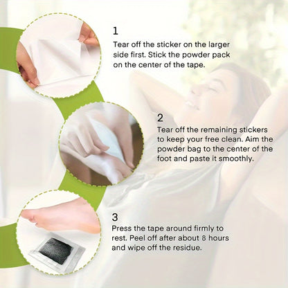 10 st djuprengörande fotplåster, naturlig bambuvinäger ingefärapulver fotkuddar för fotvård, självhäftande ark, efter fotbad när du sover varmt och slappnar av