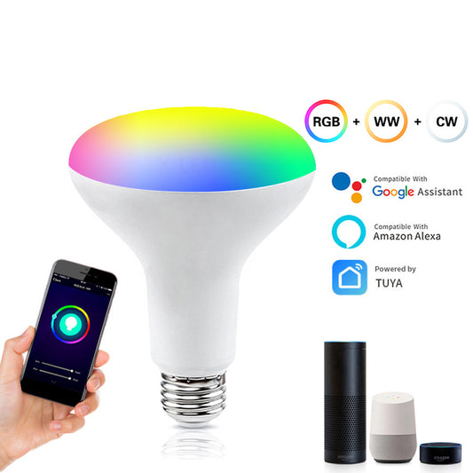 Färgglad belysning med Tuya Smart WIFI-lampa BR30 – styr med rösten och njut av stunden!
