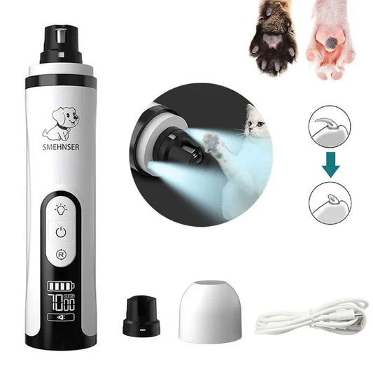 Elektrisk nageltrimmer för husdjur.