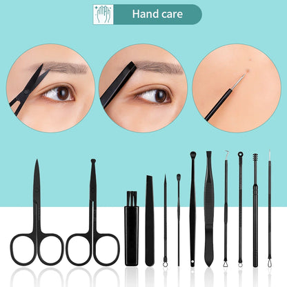 7-23 Delar Professionella nagel pedikyr saxar, rostfritt stål.