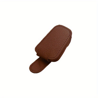 Smart klämma för solglasögon, Pu-material, hållare för bilglasögon, tillbehör till fordonsinteriör, förvaringsfäste för glasögon